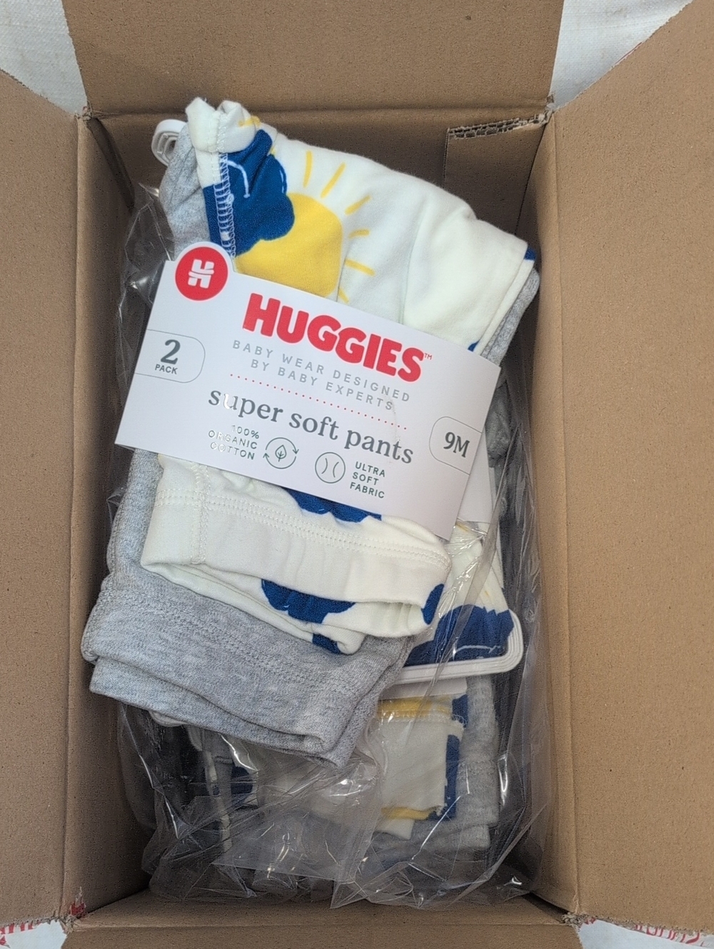 Box Of 12 Huggies 9 Month 2 Pack Of Pants, NEW